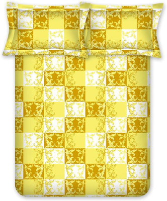 

Bombay Dyeing Cotton Double Printed Bedsheet(Yellow)