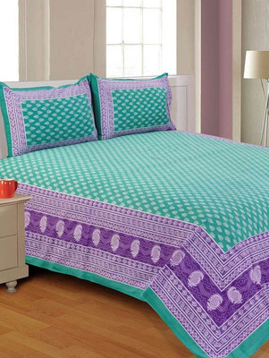 

Suraaj Fashion 300 TC Cotton Double King Floral Bedsheet(Pack of 1, Multicolor)