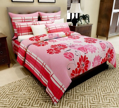 

Home Candy 144 TC Cotton Double Floral Bedsheet(Pack of 1, Pink)