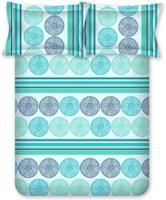 

Bombay Dyeing Cotton Double Printed Bedsheet(Blue)