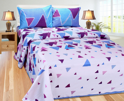 

Zesture 160 TC Cotton Double Printed Bedsheet(Pack of 1, Multicolor)