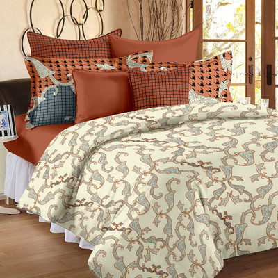 Story@home 186 TC Cotton Double Abstract Bedsheet(Pack of 1, Beige) Story@home 186 TC Cotton Double Abstract Bedsheet(Pack of 1, Beige)