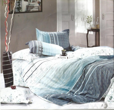 

Home Candy Cotton Double Striped Bedsheet(Pack of 1, Multicolor)