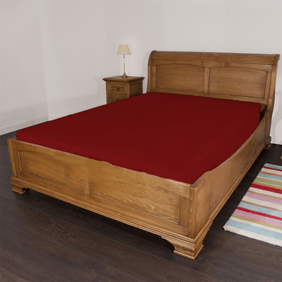 21% OFF on Scala 400 TC Cotton Double King Solid Bedsheet(Pack of 1, Red)