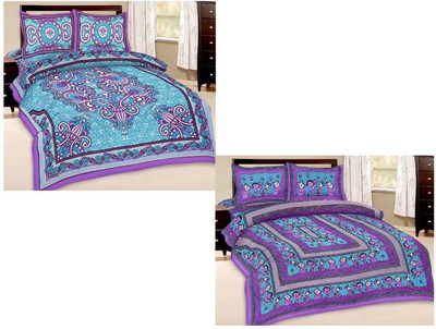 

Shopping Rajasthan Cotton Double Printed Bedsheet(Pack of 2, Multicolor)