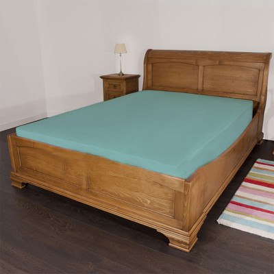 31% OFF on Scala 400 TC Cotton Single Solid Bedsheet(Pack of 1, Blue)