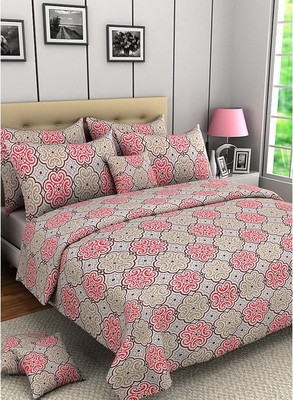 

Bombay Dyeing 164 TC Cotton Double Geometric Bedsheet(Pack of 1, Red)