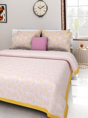 UNIQCHOICE 144 TC Cotton Double Printed Flat Bedsheet(Pack of 1, Multicolor26)
