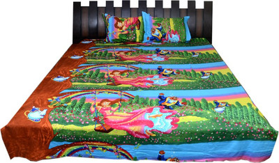 

Nathi and Nancy Cotton Double Printed Bedsheet(1 Bed Sheet & 2 Pillow Covers, Multicolor)