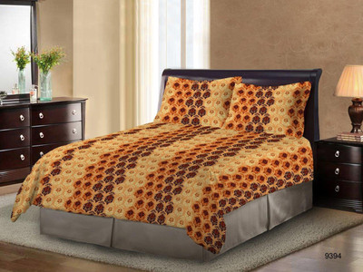 

Bombay Dyeing 124 TC Cotton Double Printed Bedsheet(Brown)
