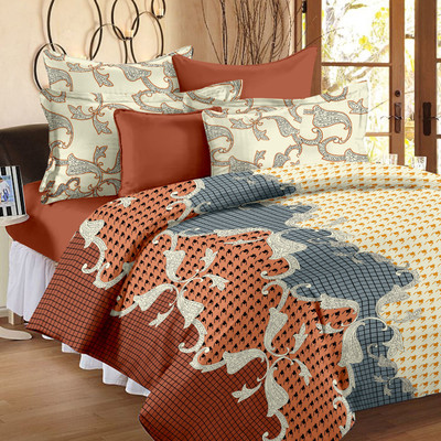 Story@home 186 TC Cotton Double Floral Bedsheet(Pack of 1, Beige) Story@home 186 TC Cotton Double Floral Bedsheet(Pack of 1, Beige)