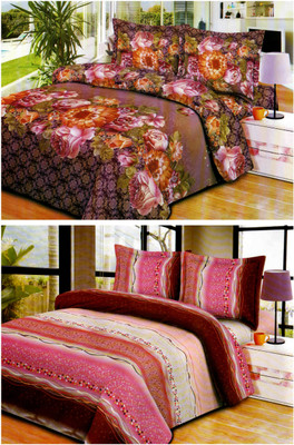 

Aarco Stripped Polycotton Bedding Set(Multicolor)