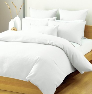 Iwonder Cotton Double Solid Flat Bedsheet(Pack of 1, White)