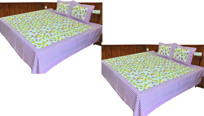 

Shopping Rajasthan Cotton Double Printed Bedsheet(Pack of 2, Multicolor)