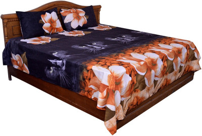 

V3ishop 300 TC Polycotton Double Animal Bedsheet(Pack of 1, Grey, Yellow)