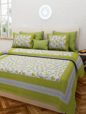 

Suraaj Fashion 300 TC Cotton Double King Floral Bedsheet(Pack of 1, Multicolor)