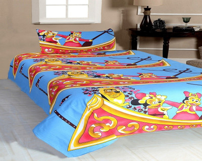 

ExpressionsHome 144 TC Cotton Single Printed Bedsheet(Pack of 1, Multicolor)
