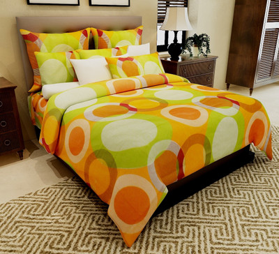 66% OFF on Home Candy 144 TC Cotton Double Polka Bedsheet(1 Bedsheet, 2 Pillow Covers, Orange) 66% OFF on Home Candy 144 TC Cotton Double Polka Bedsheet(1 Bedsheet, 2 Pillow Covers, Orange)