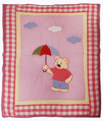 

Small Wonder Cotton Double Bedsheet(Pack of 1, Pink)