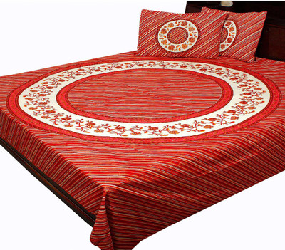 

Shilpbazaar 116 TC Cotton Double Printed Bedsheet(Pack of 1, Multicolor)