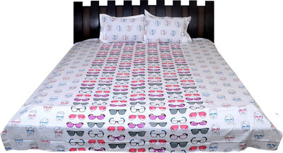 

Nathi and Nancy Cotton Double Abstract Bedsheet(1 Bed Sheet & 2 Pillow Covers, Multicolor)