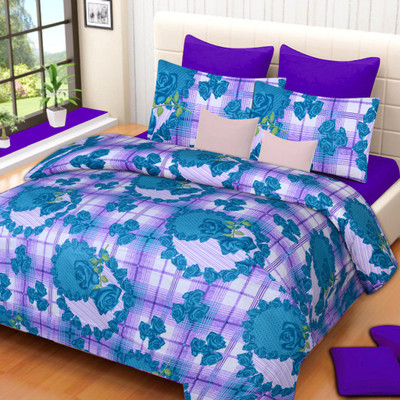 

IWS 144 TC Cotton Double Floral Bedsheet(Pack of 1, Multicolor)