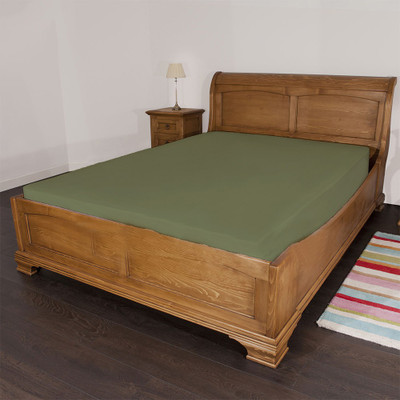 31% OFF on Scala 400 TC Cotton Single Solid Bedsheet(Pack of 1, Dark Green)