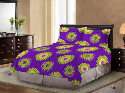 

Bombay Dyeing 120 TC Cotton Double Polka Bedsheet(VOILET)
