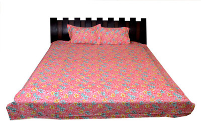 

Nathi and Nancy Cotton Double Floral Bedsheet(1 BEDSHEET, 2 PILLOW COVER, Multicolor)