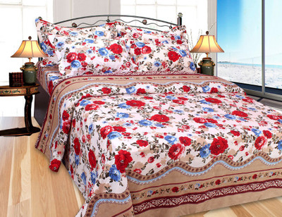 

Veena Fabs Cotton Double Floral Bedsheet(MULTICLOR)