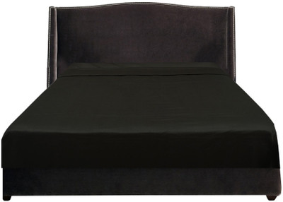 

Scala 300 TC Cotton Single Plain Bedsheet(Pack of 1, Black)