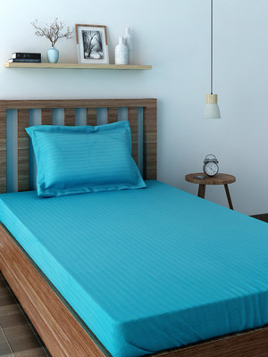 23% OFF on Swayam 350 TC Cotton Single Striped Bedsheet(1 Pillow Cover, 1 Bedsheet, Blue) 23% OFF on Swayam 350 TC Cotton Single Striped Bedsheet(1 Pillow Cover, 1 Bedsheet, Blue)