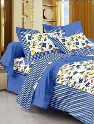 

Suraaj Fashion 300 TC Cotton Double King Floral Bedsheet(Pack of 1, Multicolor)
