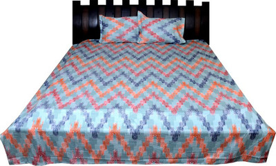 

Nathi and Nancy Cotton Double Abstract Bedsheet(1 Bed Sheet & 2 Pillow Covers, Multicolor)