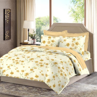 

Bombay Dyeing 144 TC Cotton Double Printed Bedsheet(Pack of 1, White, Yellow)