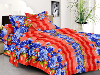 

Metro Living 144 TC Cotton Double Floral Bedsheet(Double Bedsheet With 2 Pillow Covers, Multicolor)
