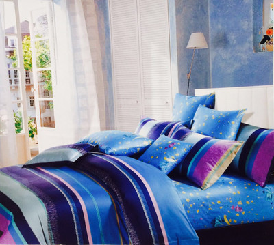 

Nanki's Cotton Double King Abstract Bedsheet(Pack of 1, Blue)