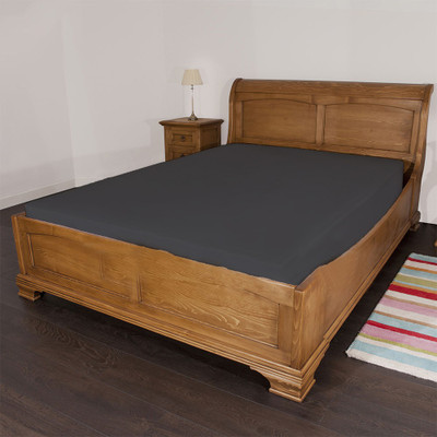 21% OFF on Scala 400 TC Cotton Double King Solid Bedsheet(Pack of 1, Grey)