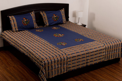 34% OFF on Vastra Design 144 TC Cotton Double Abstract Bedsheet(Pack of 1, Multicolor)