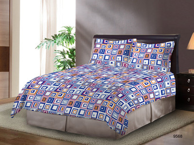 

Bombay Dyeing Cotton Double Geometric Bedsheet(Pack of 1, Grey)
