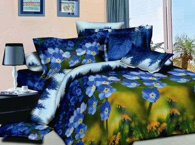 

Dexim Polycotton Double Floral Bedsheet(Pack of 1, Multicolor)