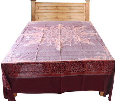 Kadambini saree Cotton Double Self Design Bedsheet(Pack of 1, Multicolor)