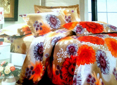 

ExpressionsHome 144 TC Polycotton Double Printed Bedsheet(Pack of 1, Multicolor)