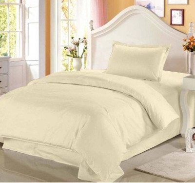 Crusty Satin Double Solid Flat Bedsheet(Pack of 1, Multicolor)