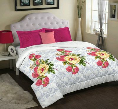 

Bichauna by Portico Cotton Double King Floral Bedsheet(Pack of 1, Pink, Yellow, White, Green), Green;pink;white;yellow