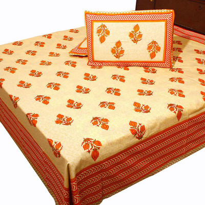 

Shilpbazaar 116 TC Cotton Double King Printed Bedsheet(Pack of 1, Multicolor)
