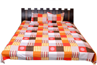 

Nathi and Nancy Cotton Double King Abstract Bedsheet(1 Bed Sheet & 2 Pillow Covers, Multicolor)