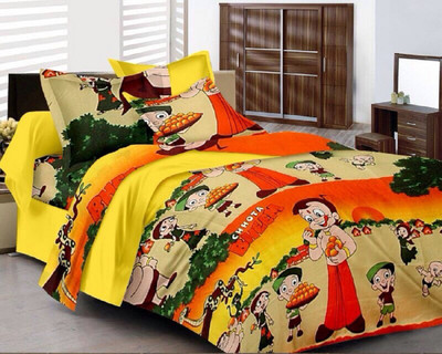 

Kunal 144 TC Cotton, Satin Single Abstract Bedsheet(Pack of 1, Multicolor)