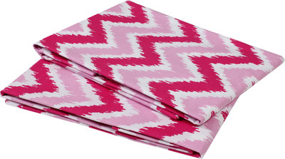 Bacati Cotton Crib Printed Bedsheet(Pack of 2, Pink)