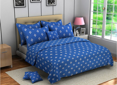 

Bombay Dyeing 164 TC Cotton Double Geometric Bedsheet(Pack of 1, Blue)